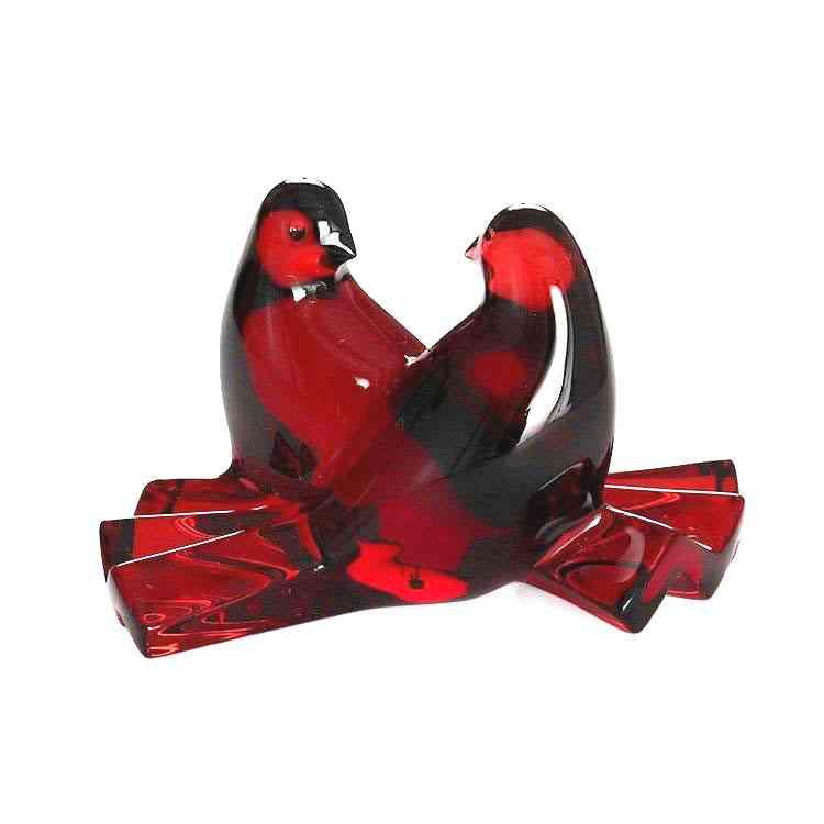 2102796 聖バレンタイン ハト ツガイ レッド 鳩 ハト 鳥 置物