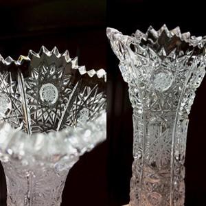 一輪挿し花瓶 花器 ボヘミアクリスタルガラス製 500PK ピ−ケー 