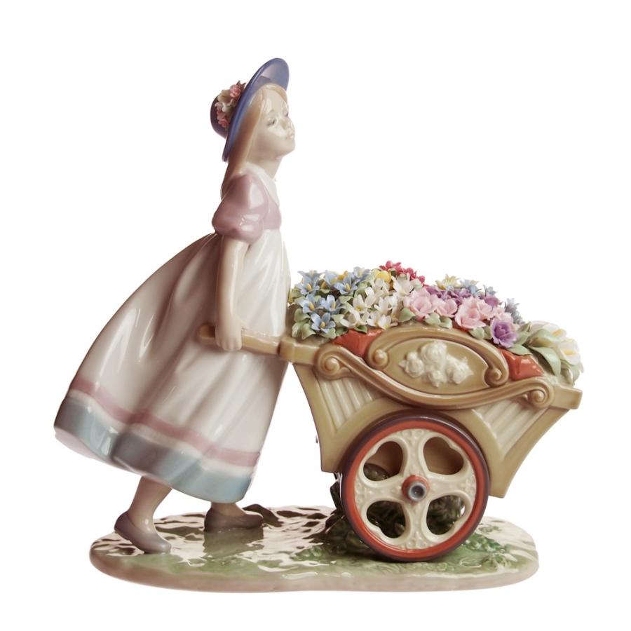 Lladro リヤドロ 人形 人形 可愛いお花屋さん 6521 フィギュリン 高さ23cm 女の子 花 磁器人形 リッチ通販 通販 Yahoo ショッピング