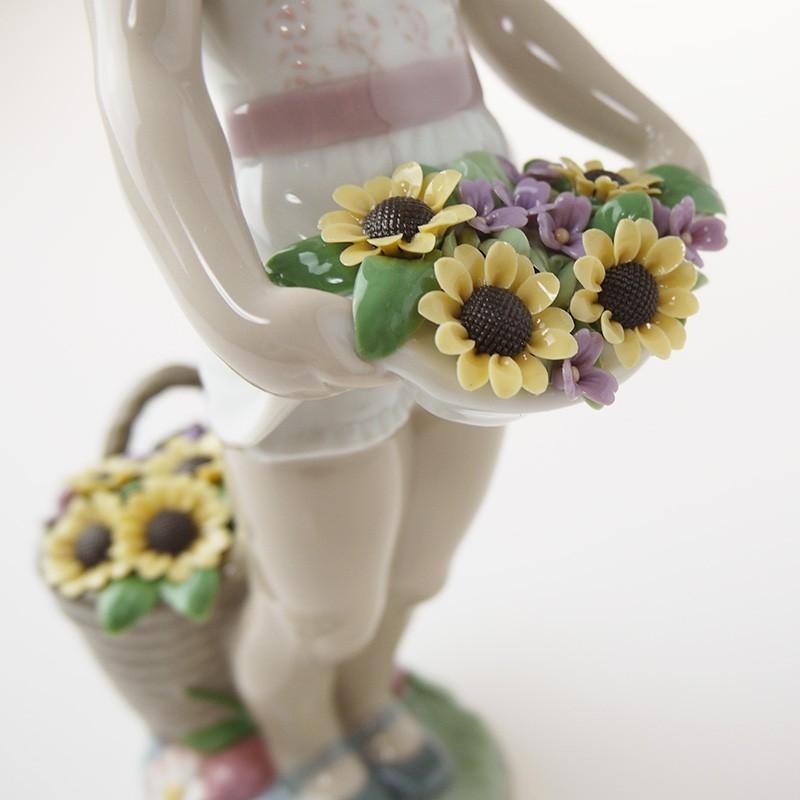 楽天ランキング1位 Lladro リヤドロ 人形 スカートに花いっぱい 8674 フィギュリン 高さ22cm 女の子 花 磁器人形 リッチ通販 通販 Yahoo ショッピング 超人気の Itdc Co Id