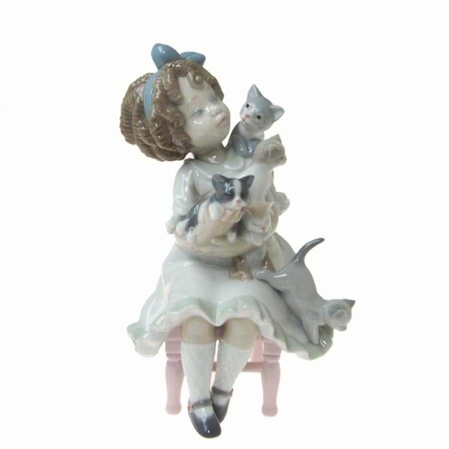 Lladro リヤドロ 人形 小さな家族 86 フィギュリン 高さ22cm 女の子 猫 磁器人形 7186 リッチ通販 通販 Yahoo ショッピング
