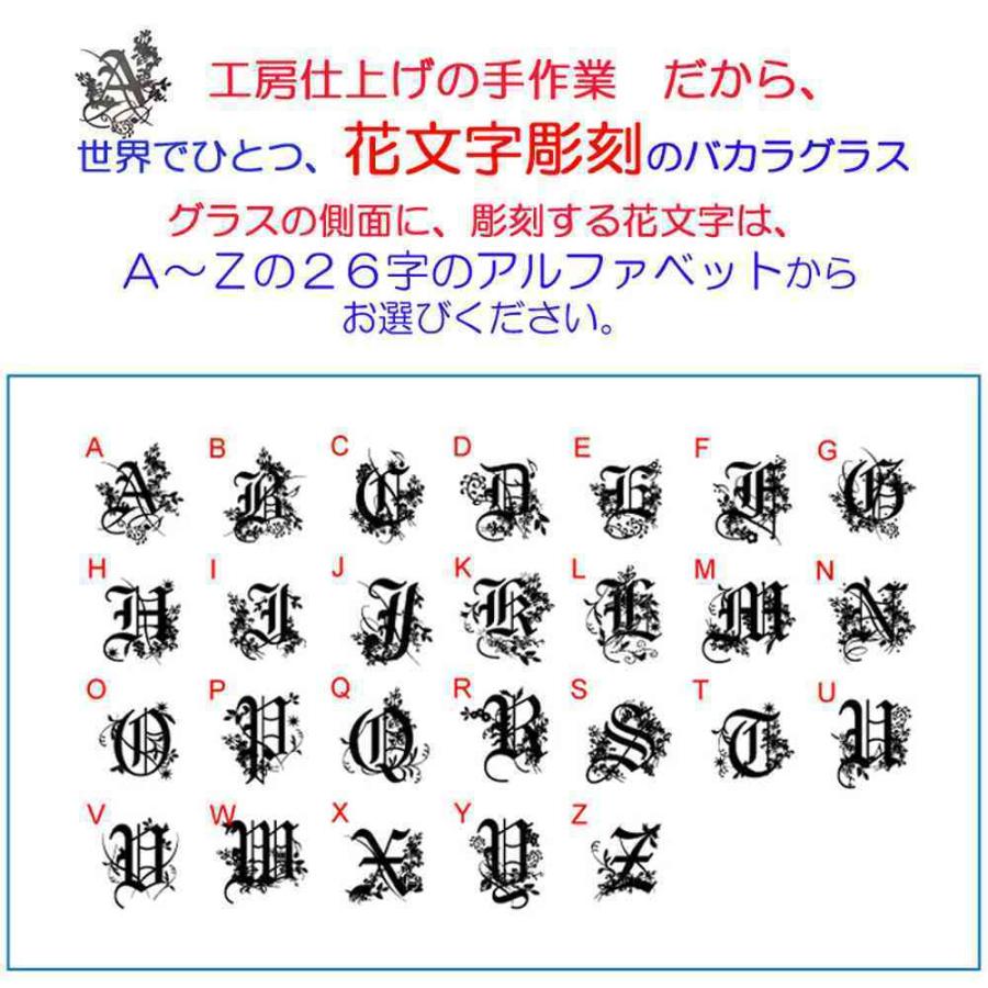 バカラ（Baccarat） 花文字彫 ハイボールグラス 名前追加可 ベルーガ