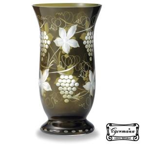 高級ガラス花瓶 花器 ボヘミアクリスタルガラス製 フラワーベース 深緑 エーゲルマングリーン 高さ 5ｃｍ Egg 2 リッチ通販 通販 Yahoo ショッピング