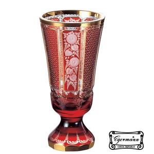 ガラス花瓶 花器 ボヘミアフラワーベース エーゲルマン ダーマ 高さ25ｃｍ 最高級クリスタルガラス製 Supersport Tn