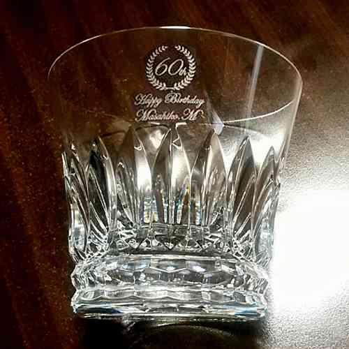 バカラ 名前入れ ティアラ タンブラー ロックグラス 還暦彫刻