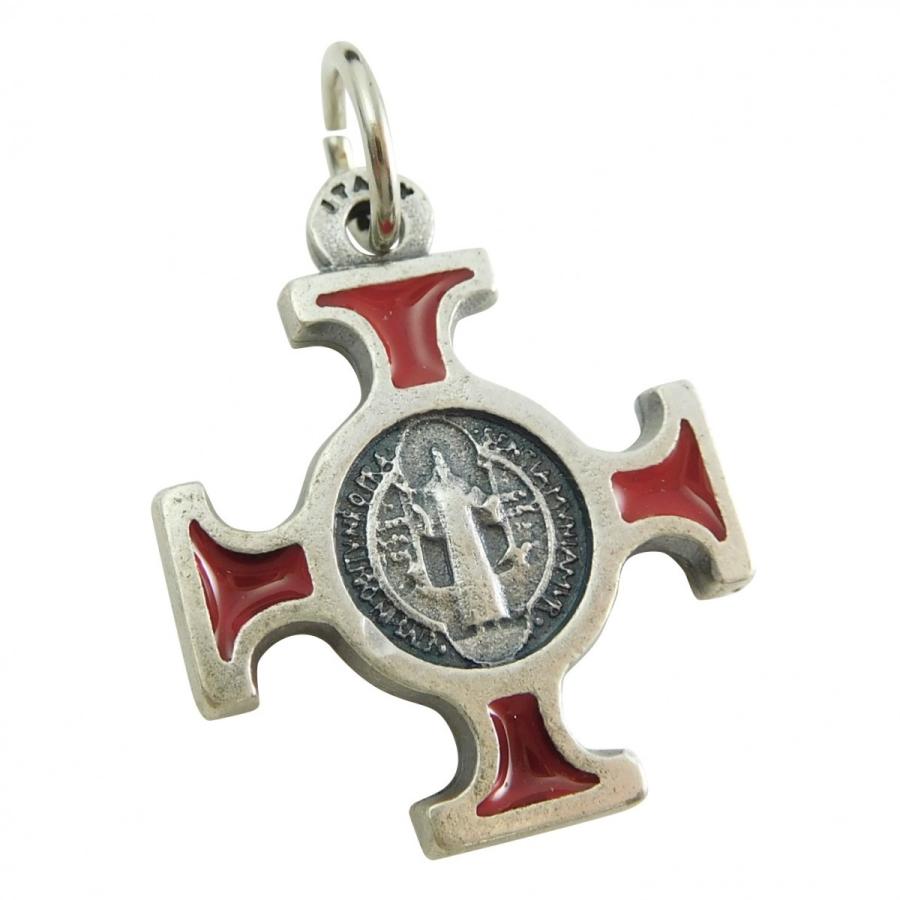 聖ベネディクト レッドエナメル メダイ 十字架 クロス チャーム イタリア製 O Meb0s1re The Sacred Secret 通販 Yahoo ショッピング