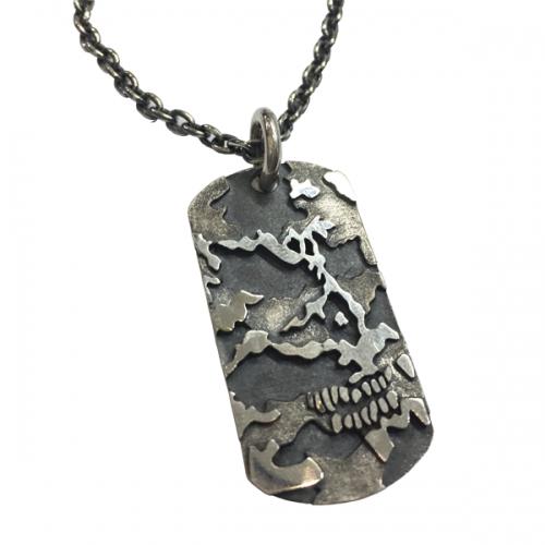 Devil Skull Dog Tag チェーン付き ㉓Devil Skull Dog Tag 真鍮 【公式