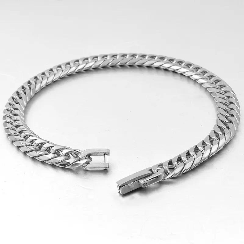 Zanipolo Terzini 喜平ブレスレット ステンレス 6面ダブル 喜平 Zanipolo Terzini 喜平ブレスレット ステンレス 6面ダブル 喜平