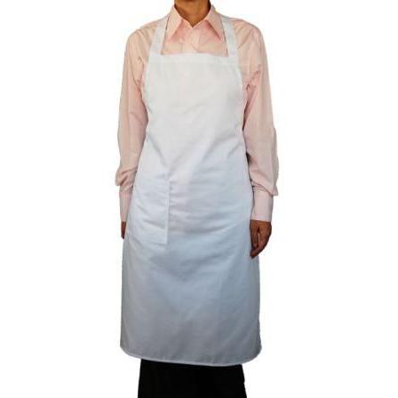 胸当てソムリエエプロン 白前掛け サロンエプロン スクエアーカット