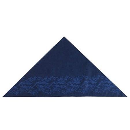 ファッションなデザイン 注目のブランド つた柄プリント 三角巾 紺 スペシャルセール