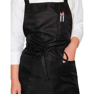 お尻の隠れるエプロン撥水加工付き６７ｃｍ丈　レデイース用　カフェエプロン サロンエプロン ソムリエエプロン黒飲食店 業務用エプロン |  | 03