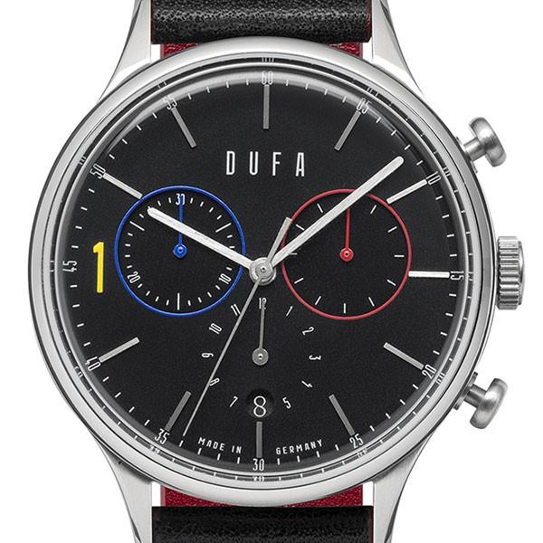 無金利ローン可 ドゥッファ 腕時計 DUFA ファン・デル・ローエ クロノグラフ バウハウス100周年記念モデル DF-9002-0D メンズ  レディース