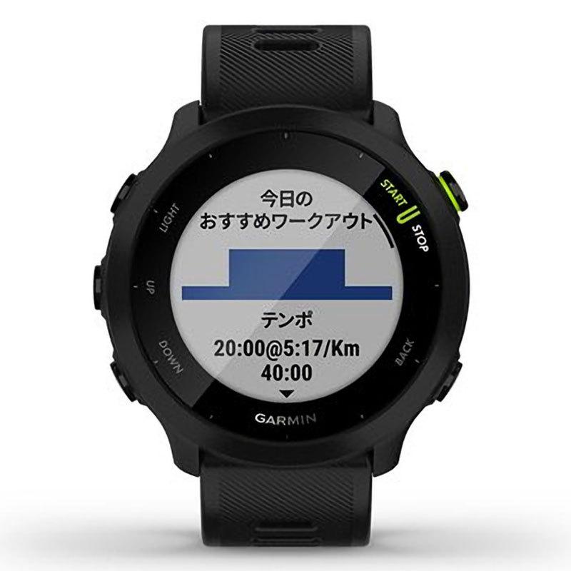 保護フィルム付 ガーミン GARMIN フォアアスリート 55 ForeAthlete 55 Black 010-02562-40 GPS スマートウォッチ iphone android 軽量 ランニングウォッチ｜thewatchshopwebstore｜03