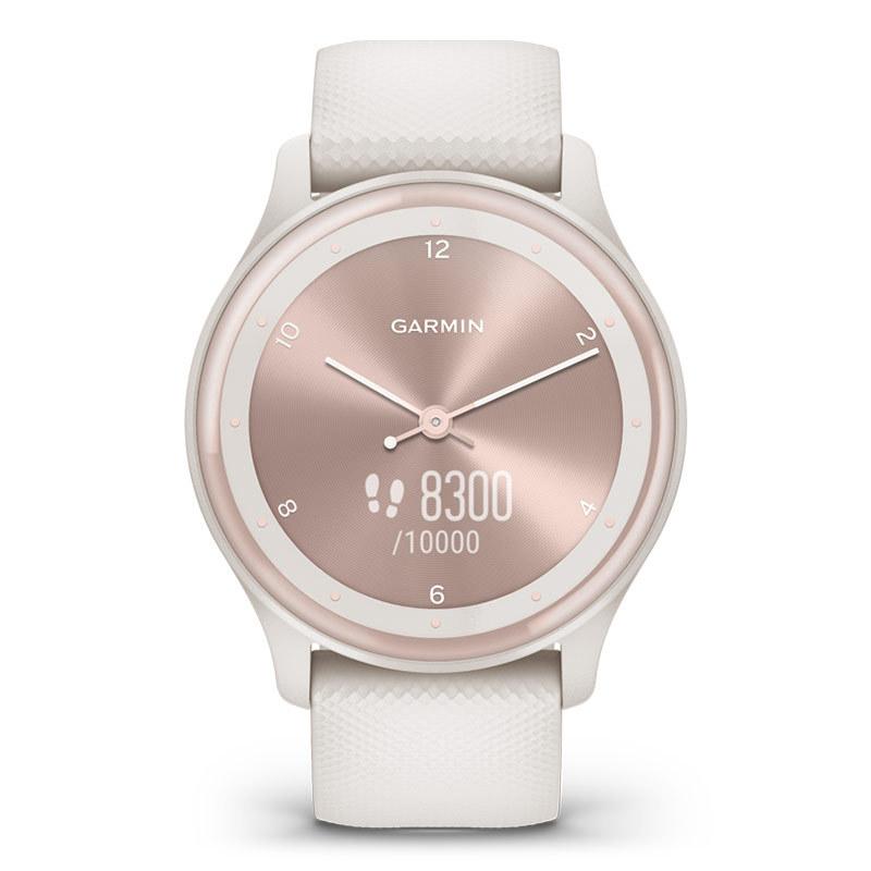 ガーミン GARMIN ヴィヴォムーブスポーツ vivomove Sport Peach Gold   Ivory 010-02566-41 メンズ レディース スマートウォッチ ストレス 睡眠 血中酸素 時計｜thewatchshopwebstore｜03