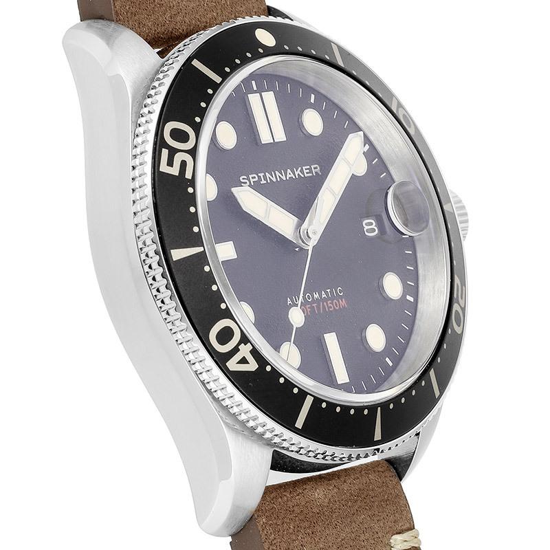 【美品】スピニカー　クロフト　自動巻き　ダイバーズウォッチ 新品未使用品 スピニカー クロフト ブルー ダイバー 自動巻き