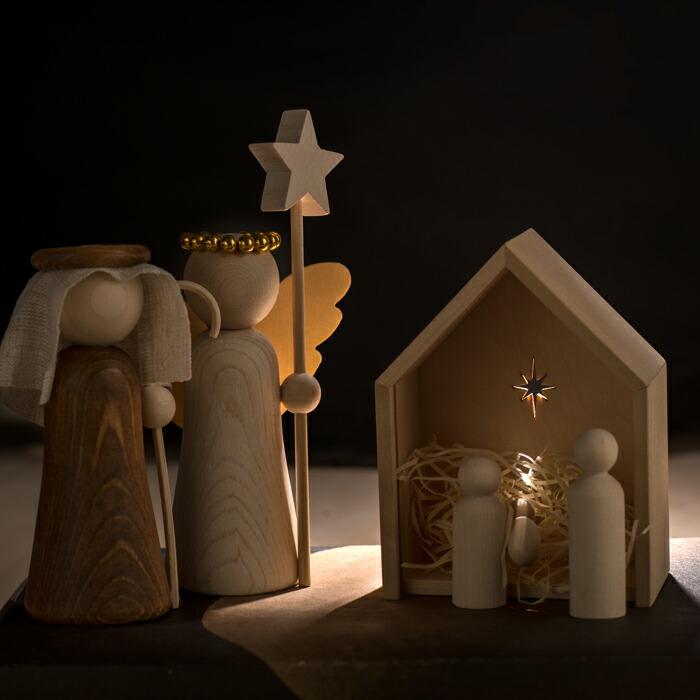 aarikka アーリッカ 天然木 オーナメント 羊飼い 天使 北欧 フィンランド 置物 クリスマス アアリッカ GOOD SHEPHERD / ANGEL GABRIEL DECORATION 文具 文房具 | ブランド登録なし | 10