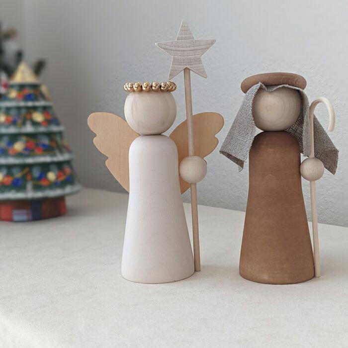 aarikka アーリッカ 天然木 オーナメント 羊飼い 天使 北欧 フィンランド 置物 クリスマス アアリッカ GOOD SHEPHERD / ANGEL GABRIEL DECORATION 文具 文房具 | ブランド登録なし | 01