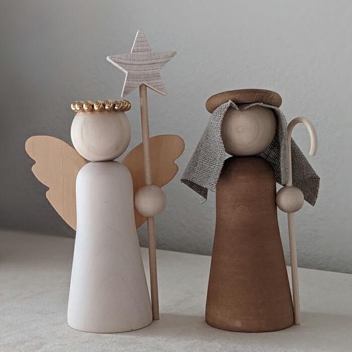 aarikka アーリッカ 天然木 オーナメント 羊飼い 天使 北欧 フィンランド 置物 クリスマス アアリッカ GOOD SHEPHERD / ANGEL GABRIEL DECORATION 文具 文房具 | ブランド登録なし | 02