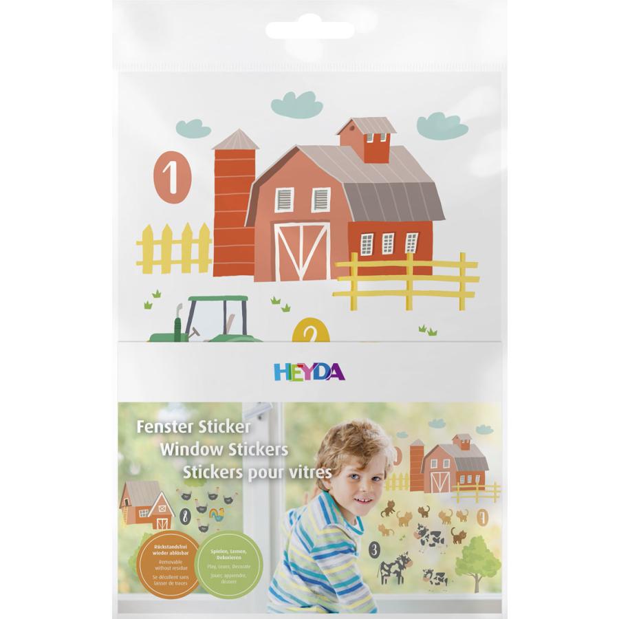 HEYDA ハイダ ウインドウ ステッカー Farm WINDOW STICKERS おしゃれ ヨーロッパ ドイツ 窓 シール 動物 農場 ...
