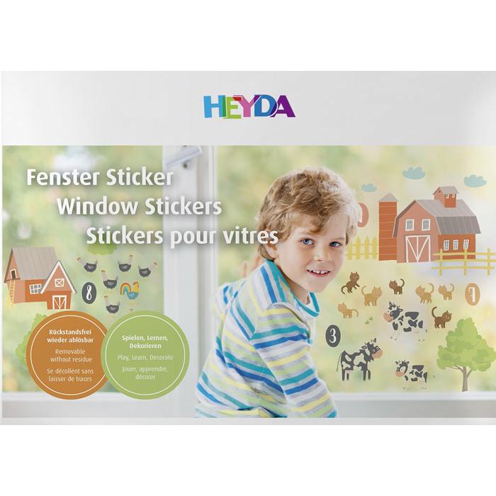 HEYDA ハイダ ウインドウ ステッカー Farm WINDOW STICKERS おしゃれ ヨーロッパ ドイツ 窓 シール 動物 農場 ...