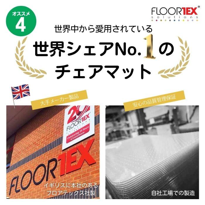 FLOORTEX フロアテックス 折りたたみ式 ポリプロピレン （PP） チェアマット ハードフロア 用 長方形(117×145cm) FTXECCMFLLA0004 椅子 床保護 文具 文房具の画像