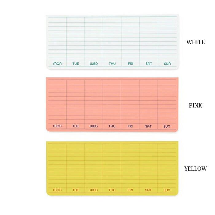 スティッキー メモパッド ウィークリー 全3色 おしゃれ レトロ かわいい メモ帳 メモ 手帳 ノート 付箋紙 ふせん HIGHTIDE ハイタイド 可愛い 文具 文房具 | ブランド登録なし | 02