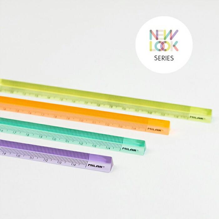 MILAN ミラン Lookシリーズ 三角柱 定規 15cm [Look] 全4色 おしゃれ かわいい 文房具 文具 さし プレゼント 可愛い ...
