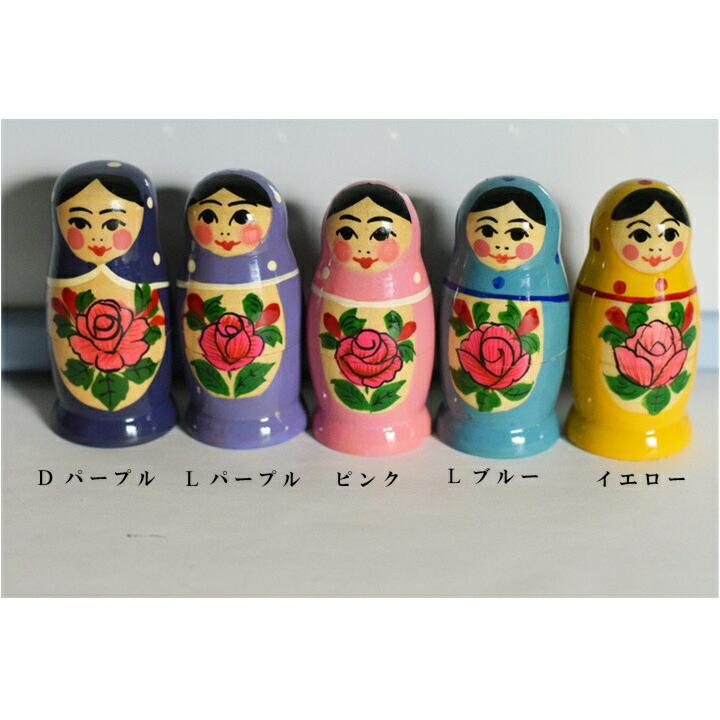 ロシア 水玉 マトリョーシカ 3ピース‐全5色 おしゃれ 雑貨 かわいい