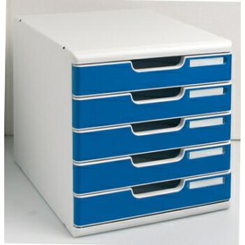 EXACOMPTA エグザコンタ MODULO モデューロ レターケース A4 縦型 5段 ブルー おしゃれ 書類整理 オフィス 引き出し 卓上 可愛い 文具 文房具 | ブランド登録なし