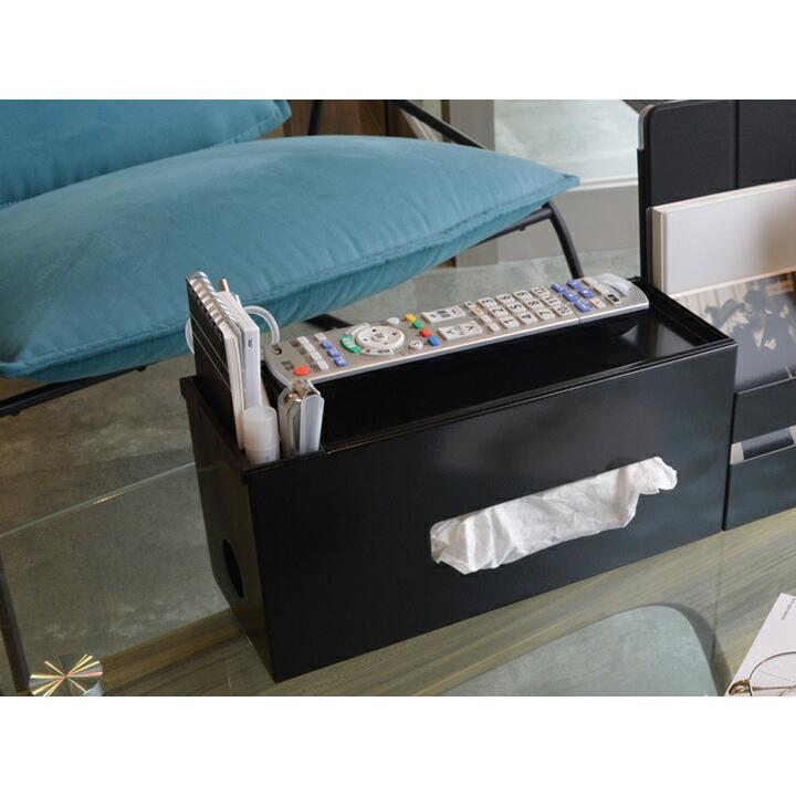 COLLEND ティッシュケース（ポケット＆トレイ付） 全2色 おしゃれ 北欧 インテリア雑貨 リビング サニタリー ティッシュカバー整理収納 可愛い 文具 文房具 | ブランド登録なし | 05