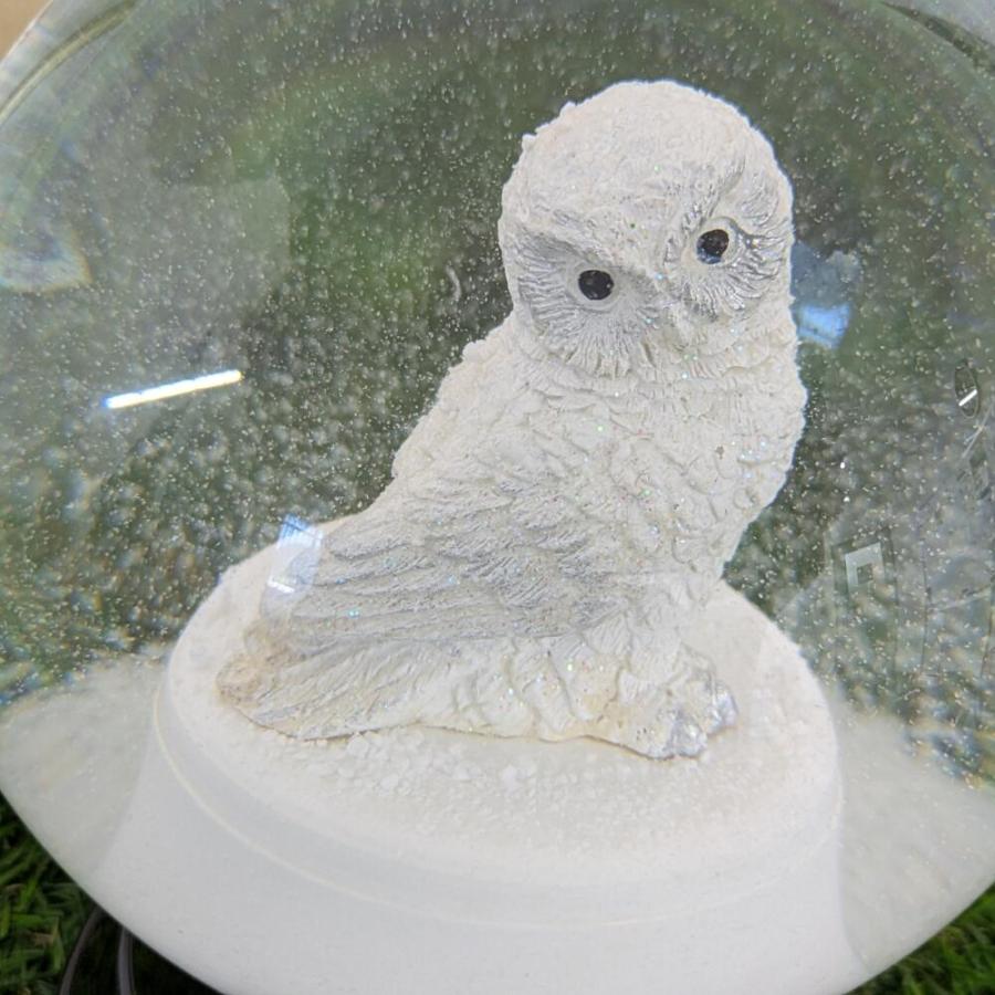 120mm】【白フクロウ】PERZY スノードーム オーストリア パージー