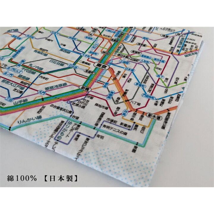 東京カートグラフィック 鉄道路線図 ハンカチ 全3種 おしゃれ 雑貨 電車 駅 鉄道 日本製 プレゼント 綿100％ 可愛い 文具 文房具 シンプル かわいい | ブランド登録なし | 04