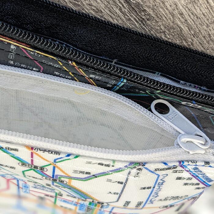 東京カートグラフィック 首都圏 鉄道路線図 ラミネート ポーチ 全2色 おしゃれ 化粧ポーチ 筆箱 ペンケース 小物整理 電車 鉄道 路線図 プレゼント | ブランド登録なし | 07