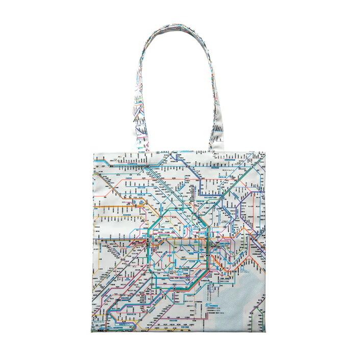 東京カートグラフィック 首都圏 鉄道路線図 ラミネート トート 全2色 おしゃれ エコバッグ かばん 電車 鉄道 駅 首都圏 路線図 プレゼント 日本製 文具 文房具 | ブランド登録なし | 04