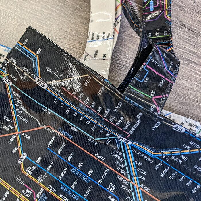 東京カートグラフィック 首都圏 鉄道路線図 ラミネート トート 全2色 おしゃれ エコバッグ かばん 電車 鉄道 駅 首都圏 路線図 プレゼント 日本製 文具 文房具 | ブランド登録なし | 08