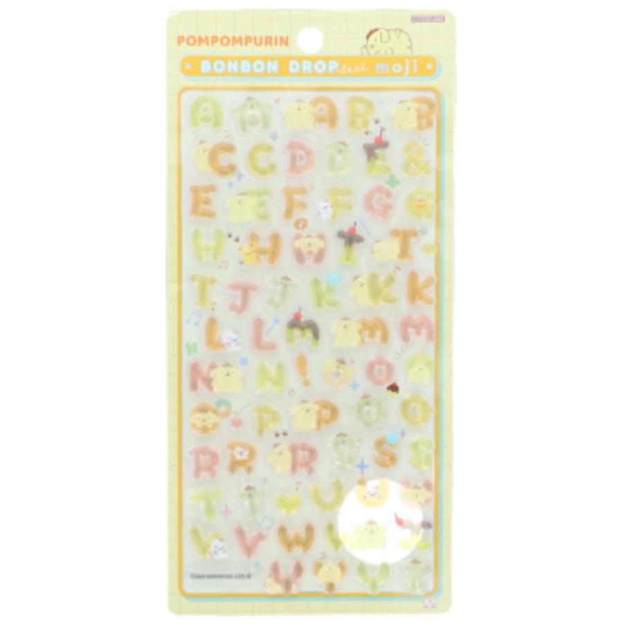 正規品ボンボンドロップシール　新作サンリオmoji シナモロールキティ2種クロミ サンスター文具 ボンボンドロップシール サンリオ シール ミニ moji
