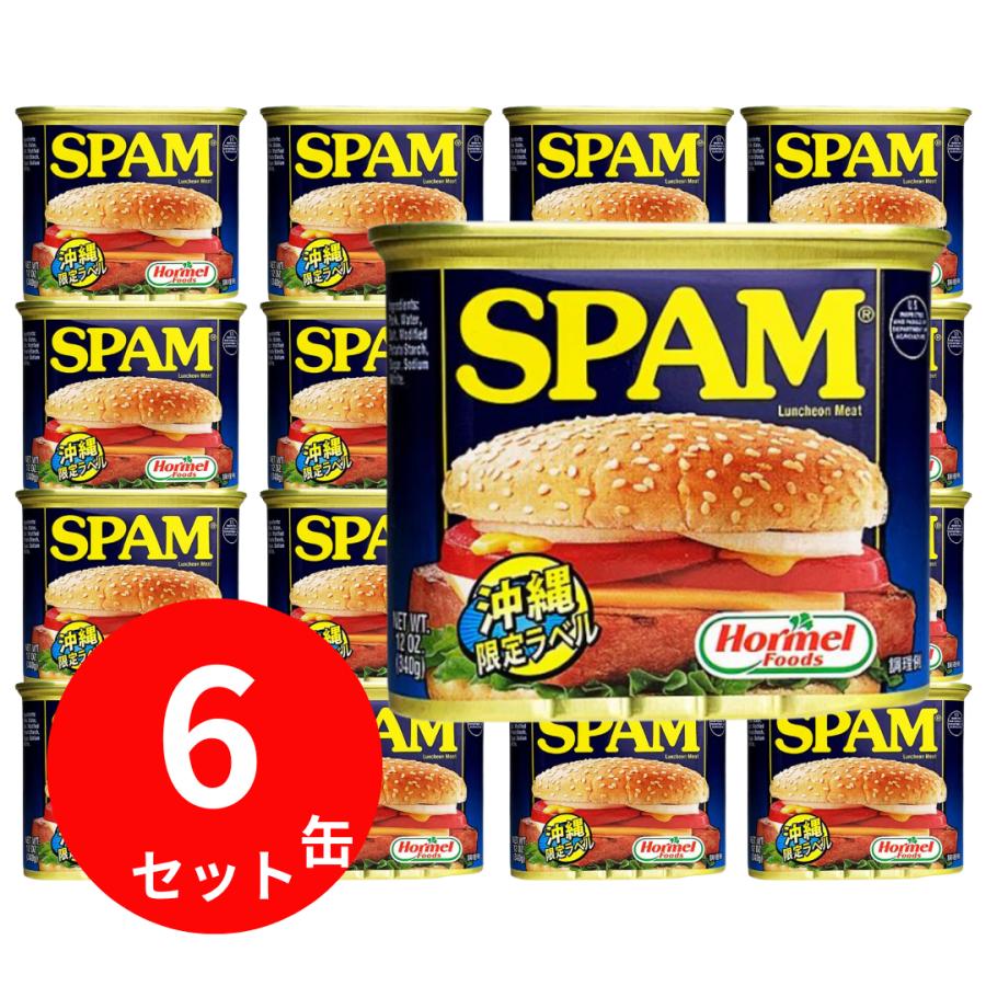 スパム 缶詰 沖縄 レギュラー 非常食用品 340g × 6缶 レギュラースパム SPAM | 
