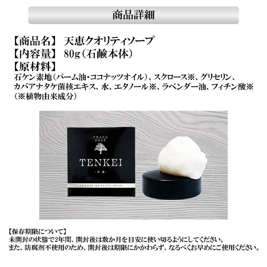 天恵石鹸 洗顔 用 80g 天恵クオリティソープ 無添加 天然素材 黒石鹸