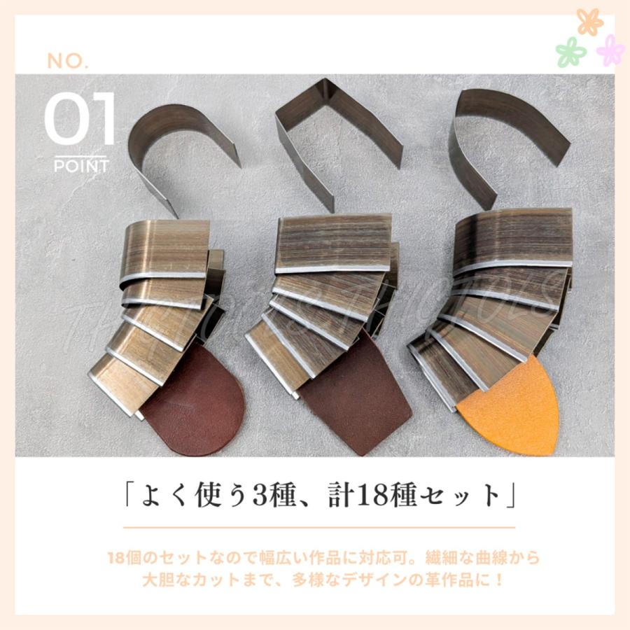 エンドポンチ 端落とし セット 型抜き パンチ 革包丁 レザー エンドポンチ 端落とし セット 型抜き パンチ 革包丁 レザー