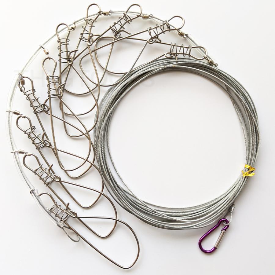 大人の上質 釣り ストリンガー 10個 9m ワンタッチフック Aynaelda Com