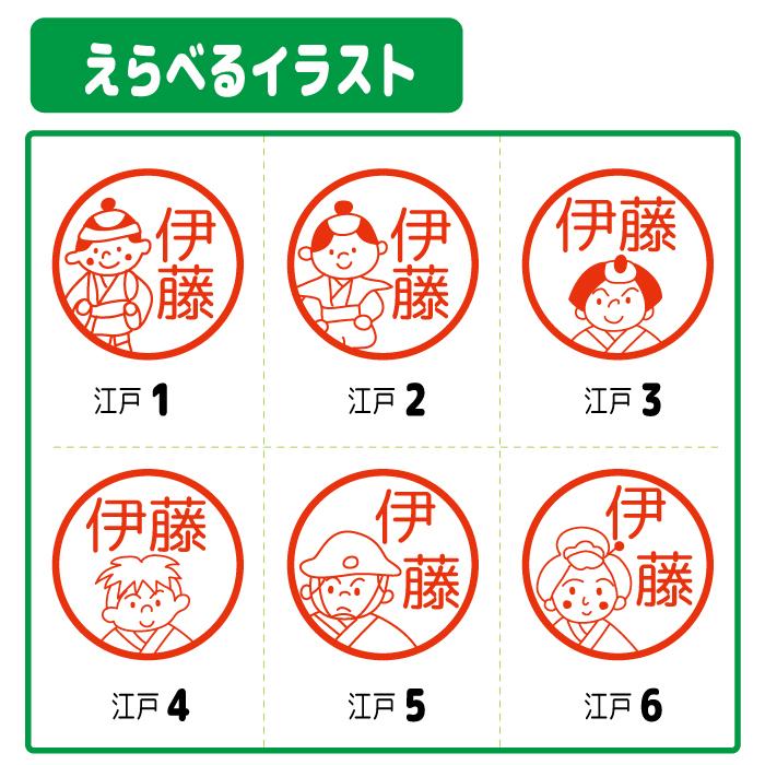 ブラザー工業 お名前スタンプ 奉行 江戸 人物 はんこ 見ましたハンコ