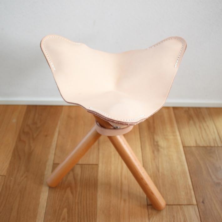 romo サンサチェア ブラック 牛革 収納袋付 ハンティングチェア レザー