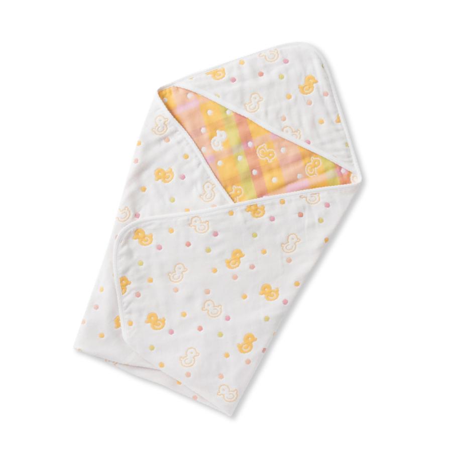 送料無料 日本製 アフガン おくるみ 6重ガーゼ ひよこ柄 くま柄