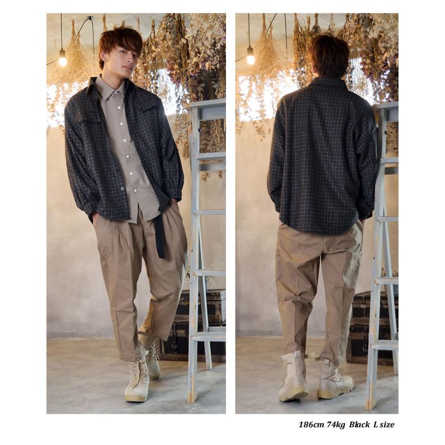 ストリートファッション メンズ シャツジャケット 秋冬 ウール ビッグシルエット オーバーサイズ アウター カジュアル Black Horse ブラックホース 3bhjt004 B系 Hiphop Third 通販 Yahoo ショッピング