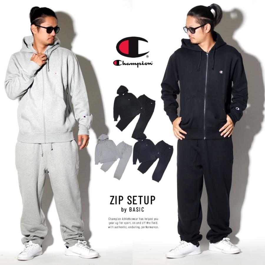 Champion チャンピオン スウェット セットアップ メンズ 裏起毛 ジップアップパーカー スウェットパンツ 上下セット ベーシック 9v7216 B系 Hiphop Third 通販 Yahoo ショッピング