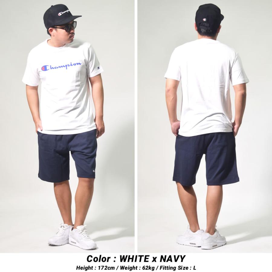 チャンピオン Champion セットアップ メンズ レディース Usaモデル 半袖スクリプトロゴtシャツ スウェットハーフパンツ 上下セット 夏 Champion Set P302 P501 B系 Hiphop Third 通販 Yahoo ショッピング