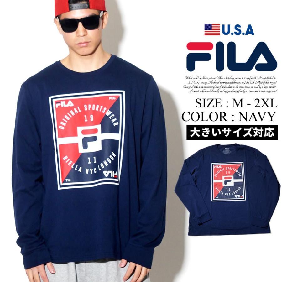 Fila フィラ ロングtシャツ メンズ 長袖 ロンt B系 ファッション ストリート系 大きいサイズ Fltt014 B系 Hiphop Third 通販 Yahoo ショッピング