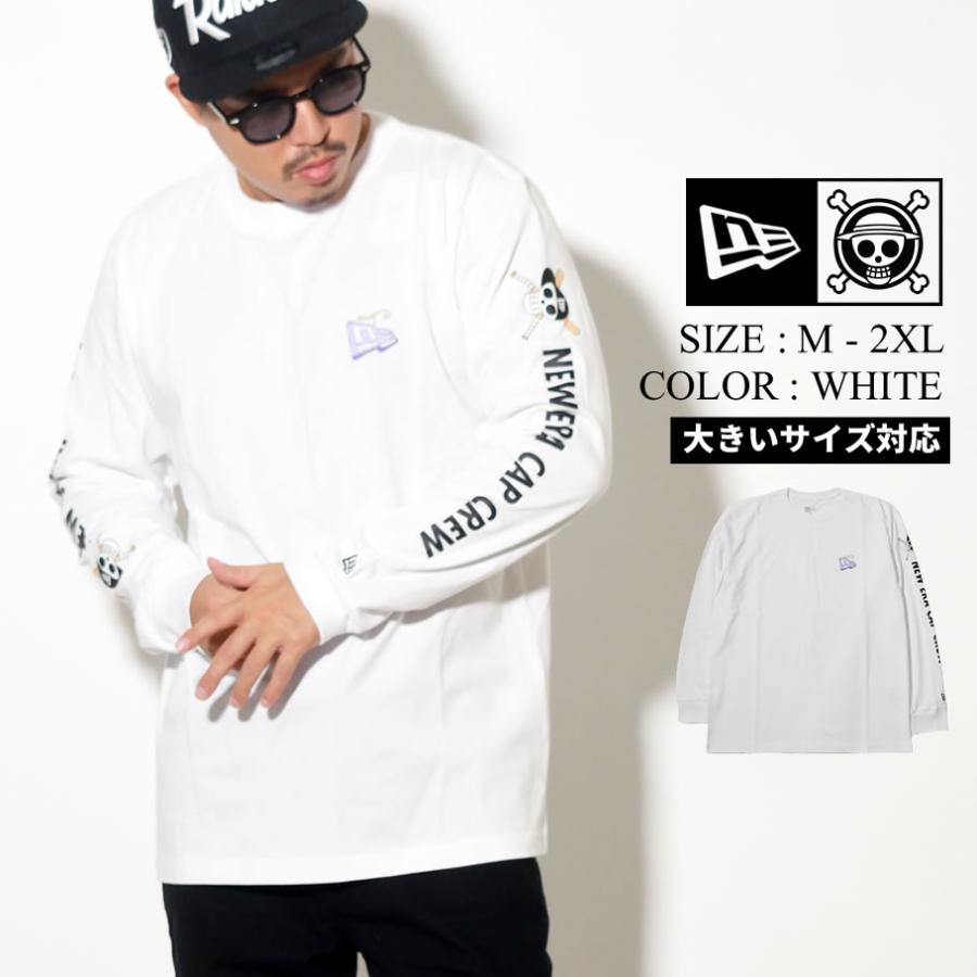 ニューエラ New Era コラボ ロンt 長袖tシャツ メンズ One Piece ワンピース 悪魔の実 フラッグロゴ New Era Cap Crew 白 ホワイト Nwtt193 B系 Hiphop Third 通販 Yahoo ショッピング