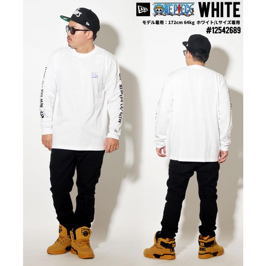 ニューエラ New Era コラボ ロンt 長袖tシャツ メンズ One Piece ワンピース 悪魔の実 フラッグロゴ New Era Cap Crew 白 ホワイト Nwtt193 B系 Hiphop Third 通販 Yahoo ショッピング