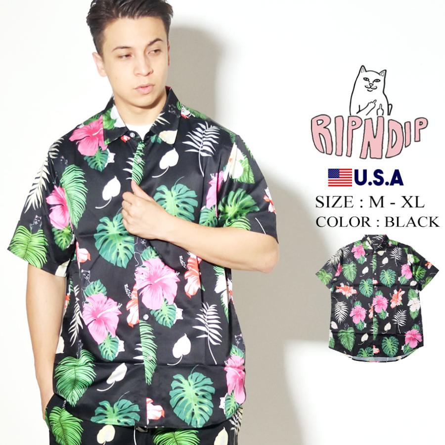 リップンディップ Ripndip アロハシャツ 半袖 メンズ 花柄 ボタニカル柄 マウイナームボタンアップ Rnd4310 Rdot008 B系 Hiphop Third 通販 Yahoo ショッピング
